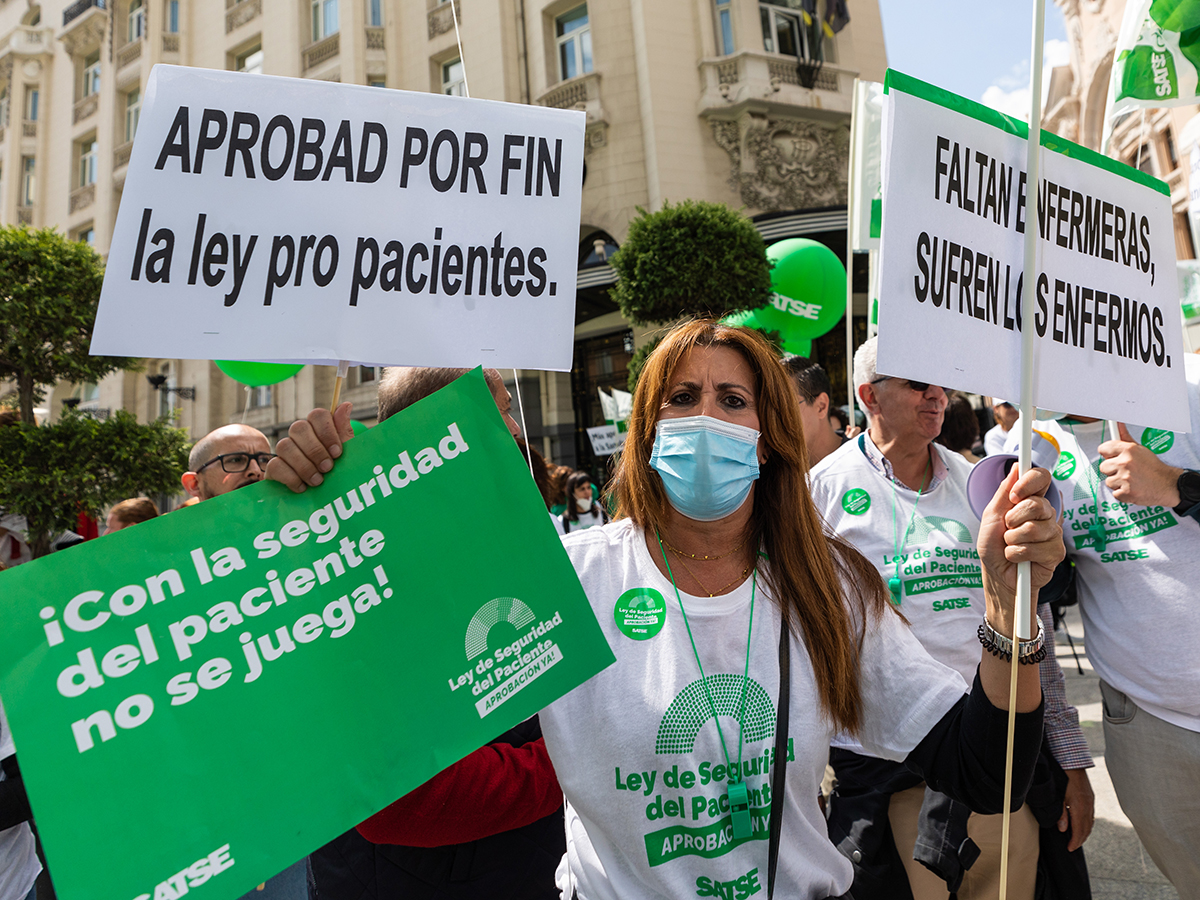 Manifestación para la aprobación de la Ley de Seguridad del Paciente